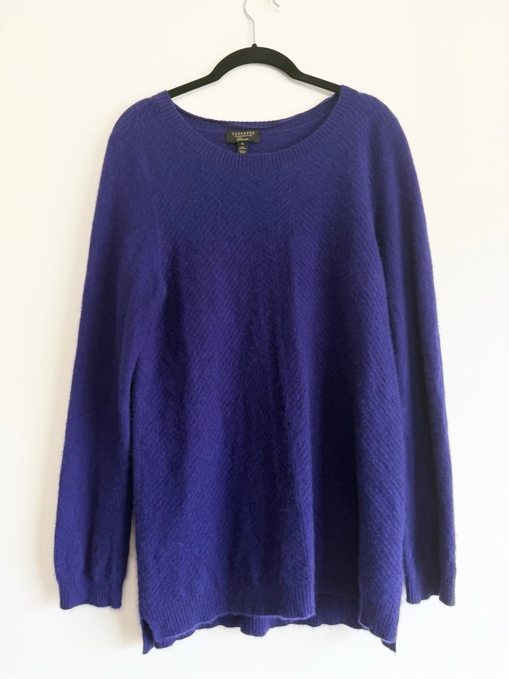 Charter Club 100% Cashmere Purple Crewneck Sweater